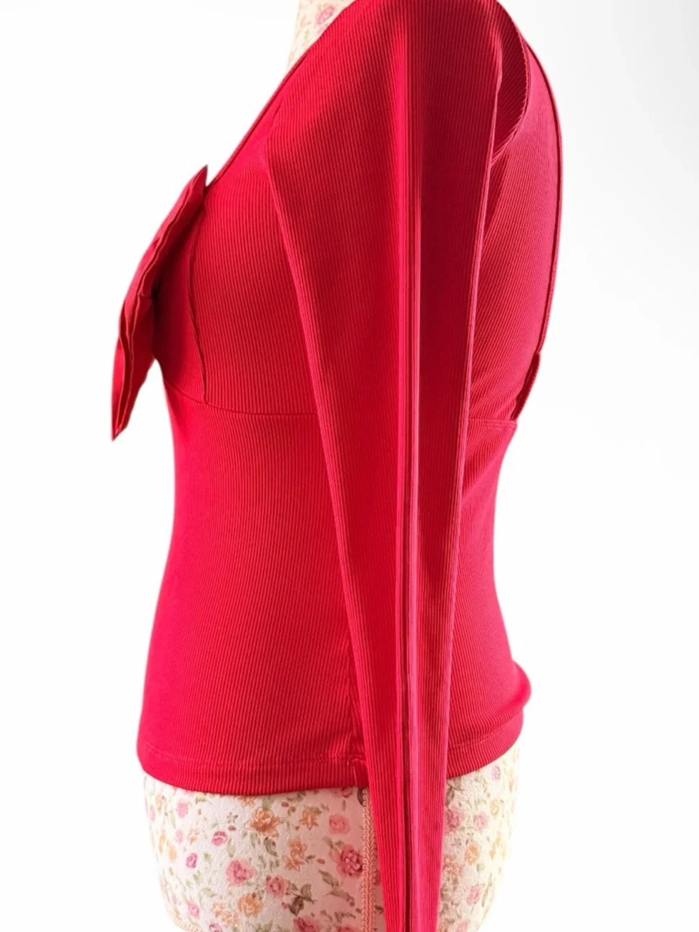 Evolutionary Red Ribbed Tank Top - Dillards - Picture 3 of 4